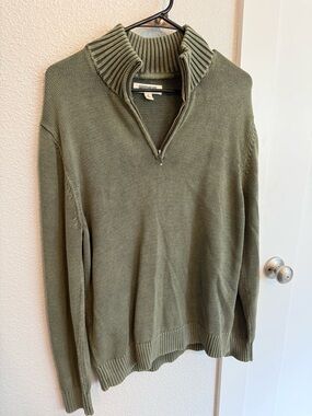 Goodthreads Men's Quarter-Zip Knit Sweater in Olive